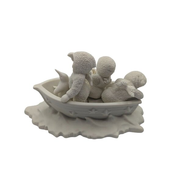 Snowbabies Winken, Blinken, Nod in Fishing Boat, Retired Collectible Dept 56 - Picture 3 of 16